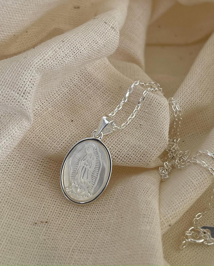 Sterling silver Virgin Mary necklace