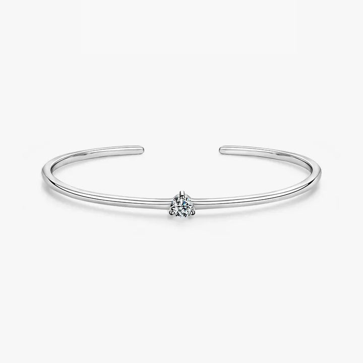 Prong set Open Bangle