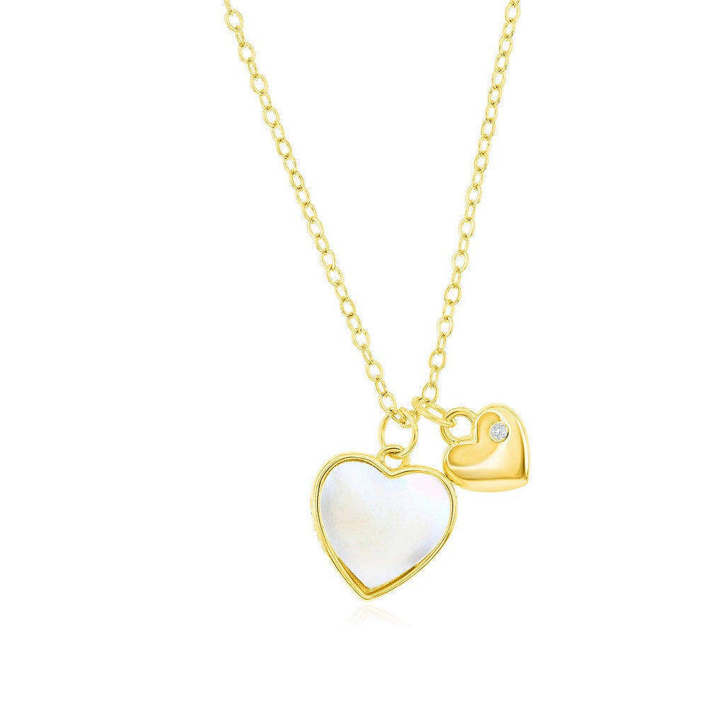 Mother of Pearl Heart Necklace