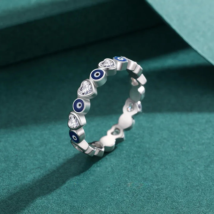 Evil Eye Ring and Earrings Combo