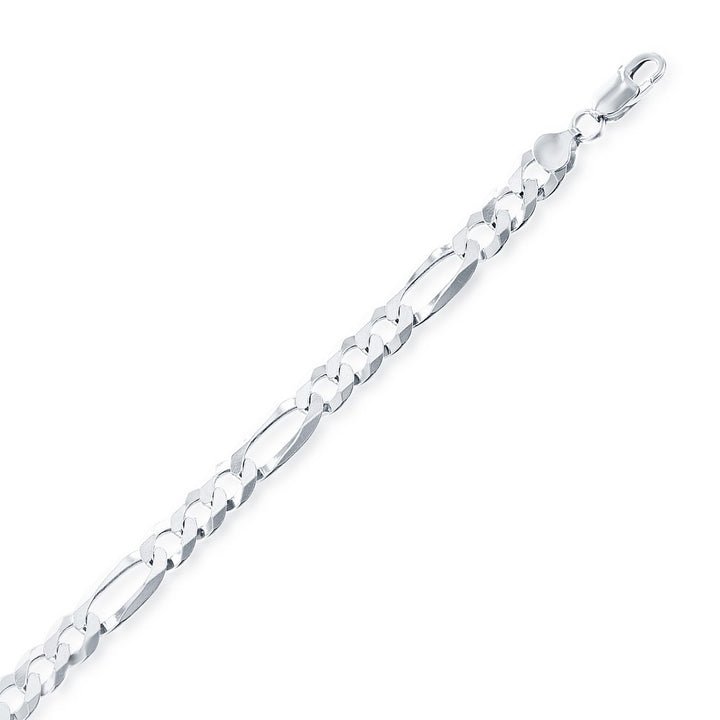 6mm Figaro Chain Sterling silver