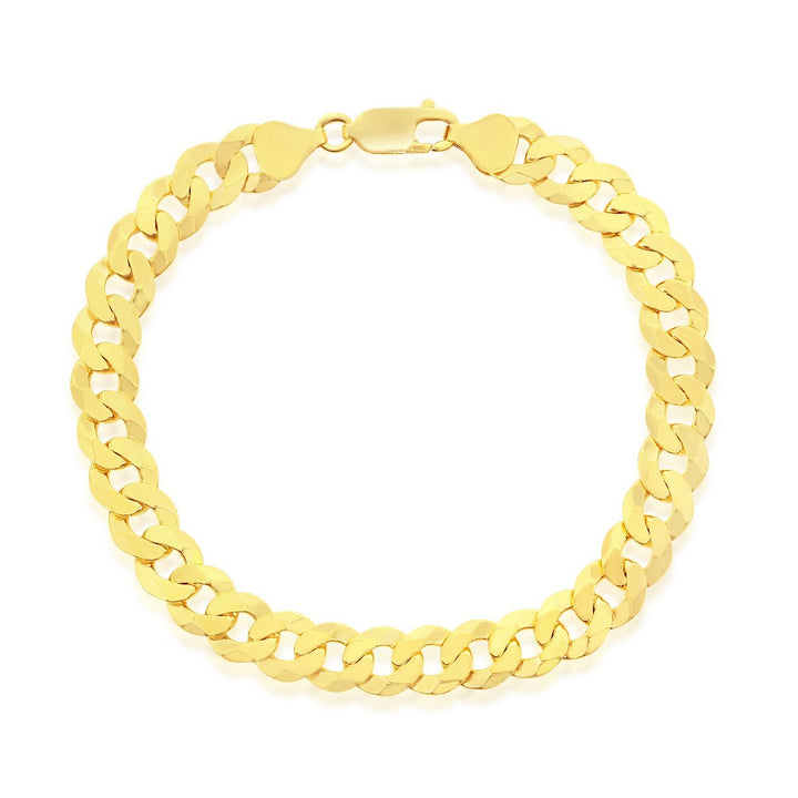 8mm Sterling Silver Curb Chain/ bracelet Yellow